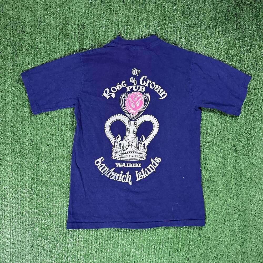 Vintage Womens 80s Hanes The Rose and Crown Pub Sandwich Islands T-Shirt Small